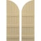 Ekena Millwork Americraft 5-Board (3 Batten) Wood Joined Board-n-Batten Shutters w/ Arch Top, ARW401BQ518X77NTH, PR ARW401BQ518X77NTH - alternate 1